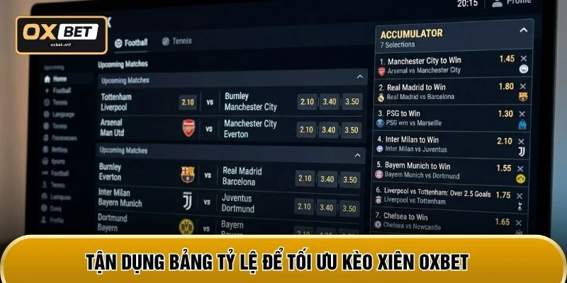 Tận dụng bảng tỷ lệ để tối ưu kèo xiên OXBET